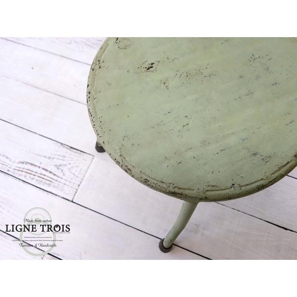 キッズアイアンガーデンチェアー スタッキング 鉄 椅子 アンティーク ミントグレー