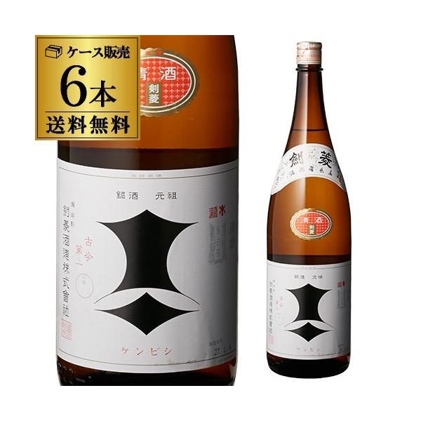 剣菱 送料無料 6本販売 日本酒 辛口 上撰 1.8L瓶 16度 清酒 1800ml