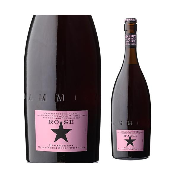 三ツ星レストラン『エルブジ』のシェフとスペインNo.1ブルワリーDamm社のコラボビール！開栓した瞬間から広がるストロベリーの華やかな香りと、グラスに映える鮮烈な赤ピンク色が印象的。ベリー系果実の濃密な甘みにイネディット本来のオレンジピール...