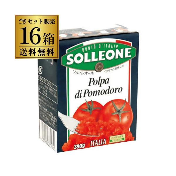 SOLLEONE ソル・レオーネ ダイストマト 紙パック 390g ×1ケース / 16個 ソルレオーネ トマトピューレ のし・ギフト対応不可