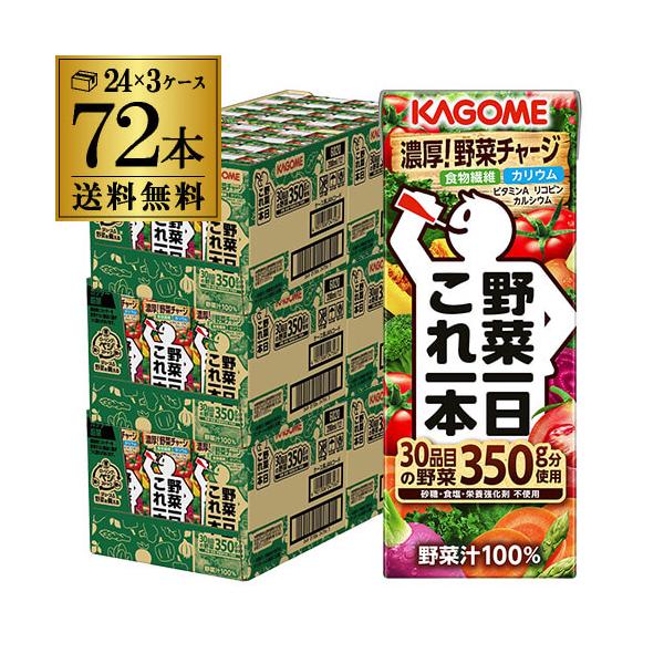 KAGOME（カゴメ） 野菜一日これ一本 200ml 72本 送料無料 3ケース 紙