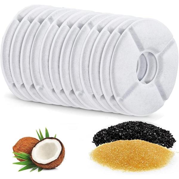 ペット給水器フィルタ 自動給水器フィルター 水飲み 猫用 給水機 ペット噴水フィルター イオン交換樹脂 12枚