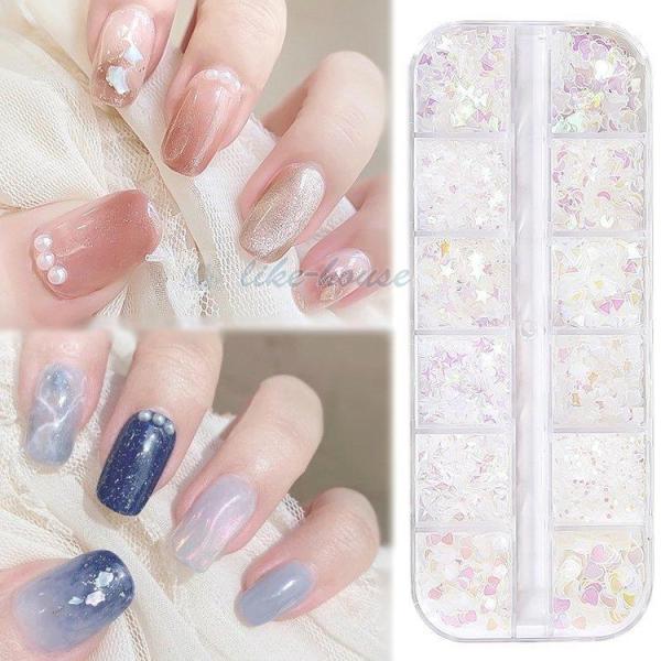 ネイル ネイルシール パーツ デコパーツ セルフネイル 春ネイル ネイルアート デコ ホログラム 星 花 ハート 蝶々 ホワイト ピンクおしゃれ デート Ahx77 Hana Neir Beautyplus 通販 Yahoo ショッピング