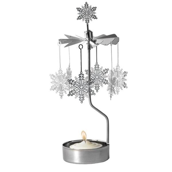 ティーライトキャンドルに火をつけると、温められた空気によって飾りがまわるロータリーキャンドルホルダー。ろうそくの明かりを受けてきらきらと光りながらまわる姿はとてもロマンチックです。付属のキャンドルを使い切ったあとは、お気に入りのアロマキャン...