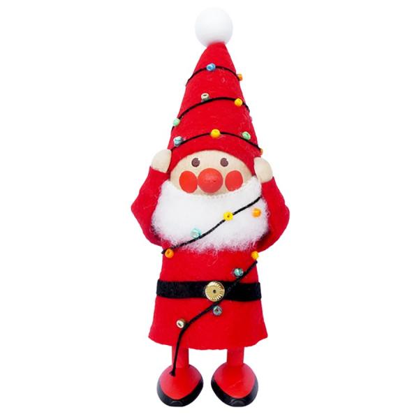 電飾にからまるサンタ レッド Silent night NORDIKA nisse