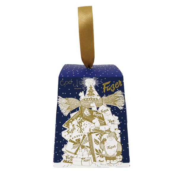 賞味期限：2026/7/6ムーミンとサンタクロースが描かれた、クリスマスの特別なチョコレートボックスです。Fazer社を象徴するミルクチョコレートが楽しめます。缶の絵柄「God jul - ムーミンとサンタクロース」は、1951 年、風刺雑...