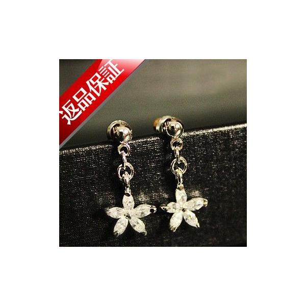 ピアス レディース 1ペア(2個) スワロフスキー お花モチーフ K18 18金GP18k  メール便OK モモダイヤ送料無料_spsp1304半額以下_spsp1304fs3gmRCP