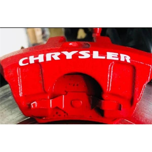 CHRYSLER ブレーキ キャリパー 耐熱 ステッカー カスタム 白 クライスラー 300 PTクルーザー イプシロン ジープ ダッジ