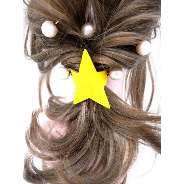 キャメル レザー マジェステ ✯ 三つ編み ターコイズ 星