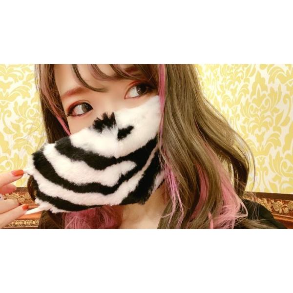 アニマル柄エコファーマスク《フリーサイズ》レオパード柄/ゼブラ柄