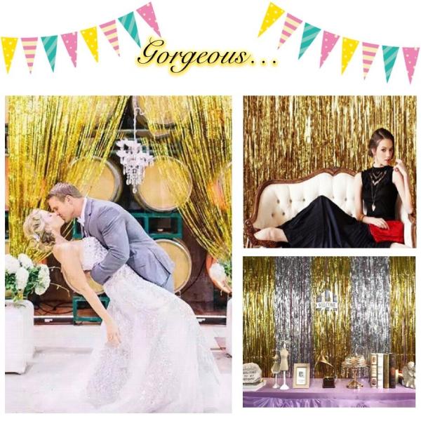 飾り付け パーティー カーテン 誕生日 垂れ幕 キラキラ ウェディング Buyee Buyee 日本の通販商品 オークションの代理入札 代理購入