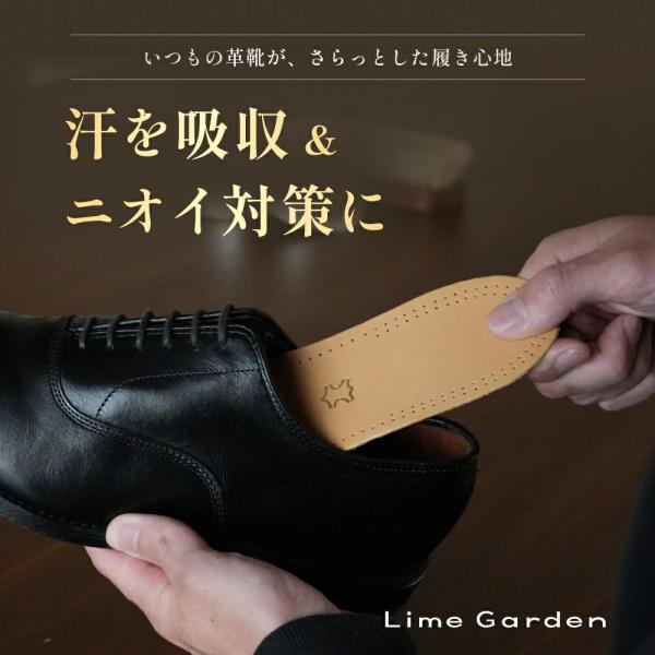 本革 薄型 ニオイ対策 レザー インソール 革靴 メンズ レディース 中敷き 衝撃吸収  フランス産ｘ羊革ｘ汗を吸収ｘ蒸れを軽減ｘ消臭効果ｘギフトにも