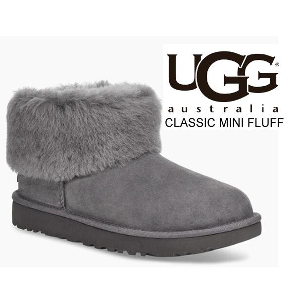 UGG（アグ） UGG WOMENS CLASSIC MINI FLUFF CHARCOAL 1106757