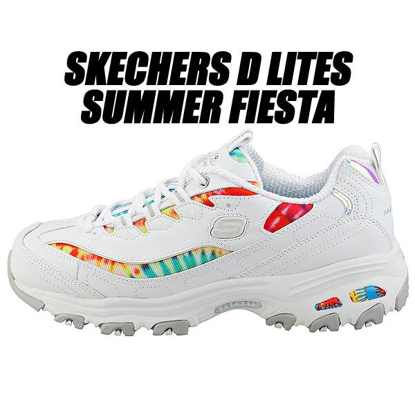 SKECHERS（スケッチャーズ） SKECHERS D LITES-SUMMER FIESTA WHITE