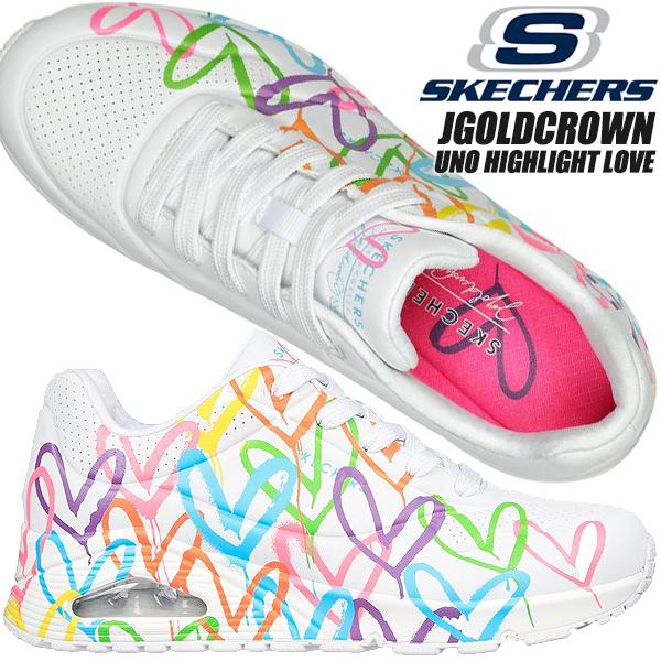 SKECHERS UNO HIGHLIGHT LOVE WHITE/MULTI 177981-wmlt