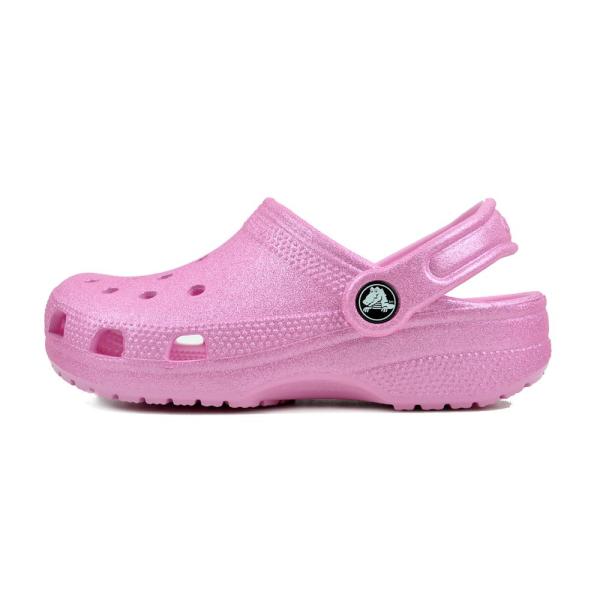 crocs（クロックス） crocs CLASSIC GLITTER CLOG KIDS PINK TWEED