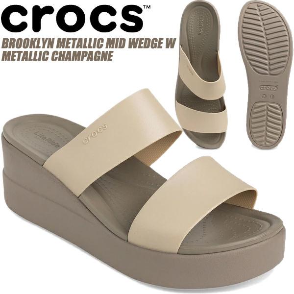 crocs（クロックス） crocs BROOKLYN METALLIC MID WEDGE W METALLIC