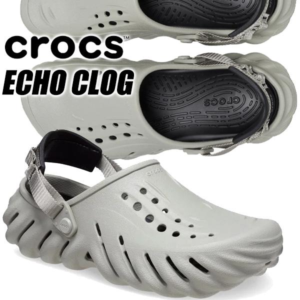 Crocs グレー 　エコークロッグ crocs 毎日発送 クロックス サンダル メンズ レディース エコー