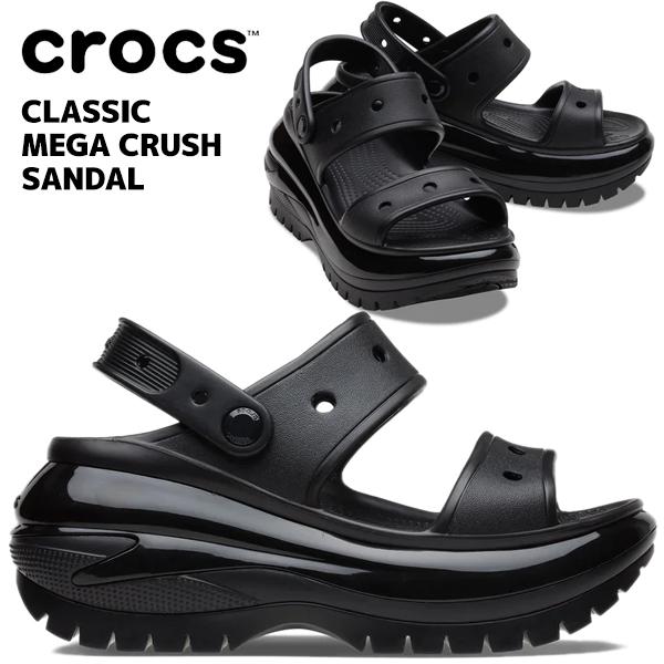 crocs（クロックス） crocs CLASSIC MEGA CRUSH SANDAL BLACK 207989