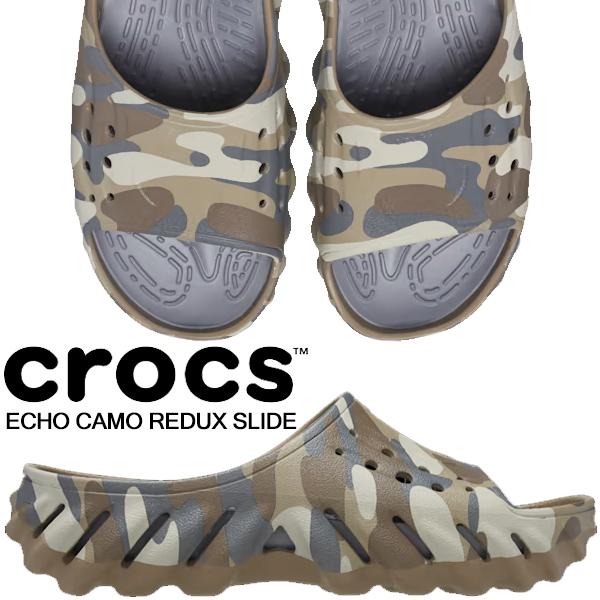 crocs（クロックス） crocs ECHO CAMO REDUX SLIDE CHARCOAL 209010 