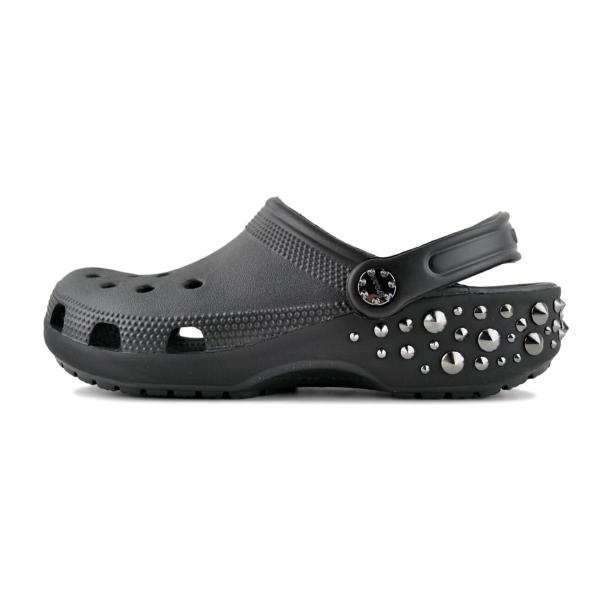 crocs（クロックス） crocs CLASSIC STUDDED CLOG BLACK 211596-001