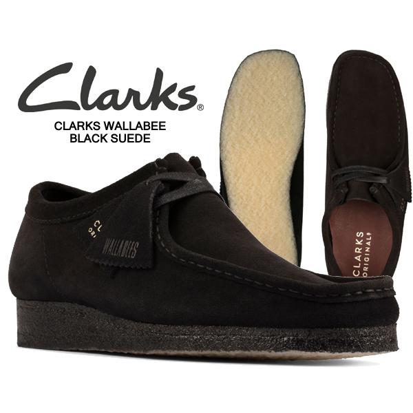 CLARKS WALLABEE BLACK SUEDE 26155519 クラークス ワラビー モカ...