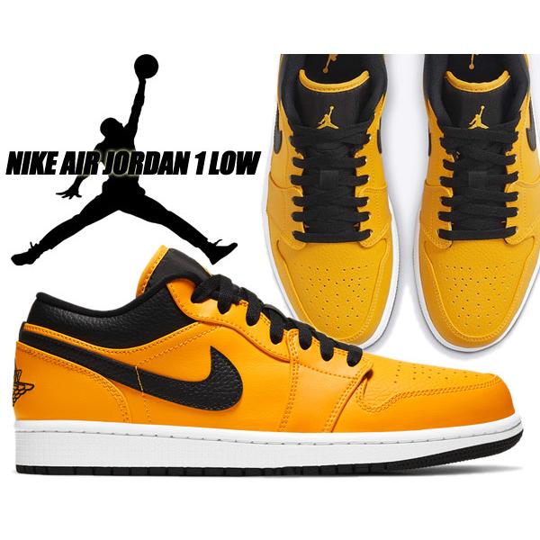 NIKE ナイキ AIR JORDAN 1 LOW 553558-700 エア ジョーダン1 ローカットスニーカー ブラック/イエロー US9/27cm エア ジョーダン 1 NIKE AIR JORDAN LOW university gold/black-white