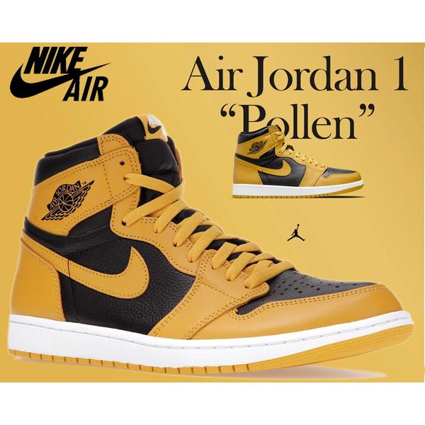 NIKE AIR JORDAN 1 RETRO HI OG pollen/white-black 555088-701 ナイキ