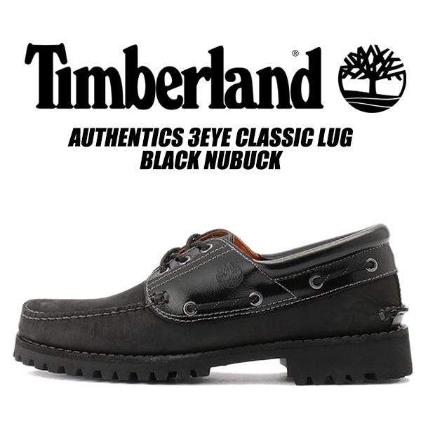 Timberland AUTHENTICS 3EYE CLASSIC LUG BLACK NUBUCK a2a2c ティンバーランド 3アイレット  クラシック ブラック ヌバック デッキシューズ