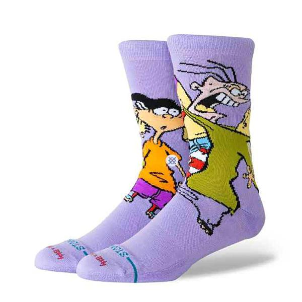 STANCE ED EDD EDDY CREW PURPLE a555c26ede-pur スタンスソックス エド エッド エディ クルー パープル