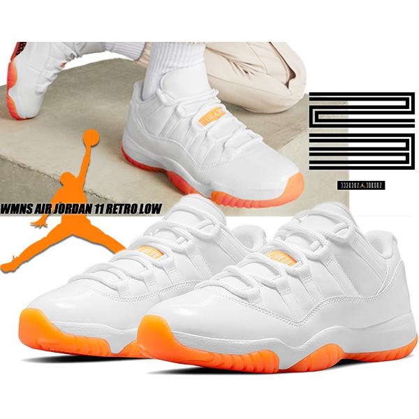 Jordan NIKE WMNS AIR JORDAN 11 RETRO LOW white/bright citrus 