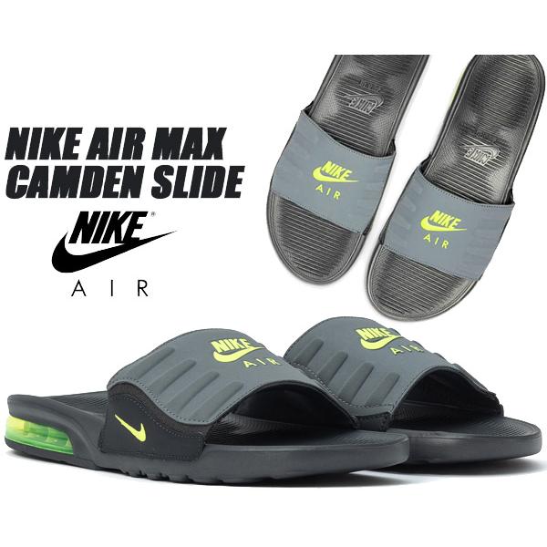 NIKE AIR MAX CAMDEN SLIDE anthracite/volt-dark grey bq4626-001 ナイキ エアマックス  キャムデン スライド サンダル イエローグラデ シャワー カムデン 95