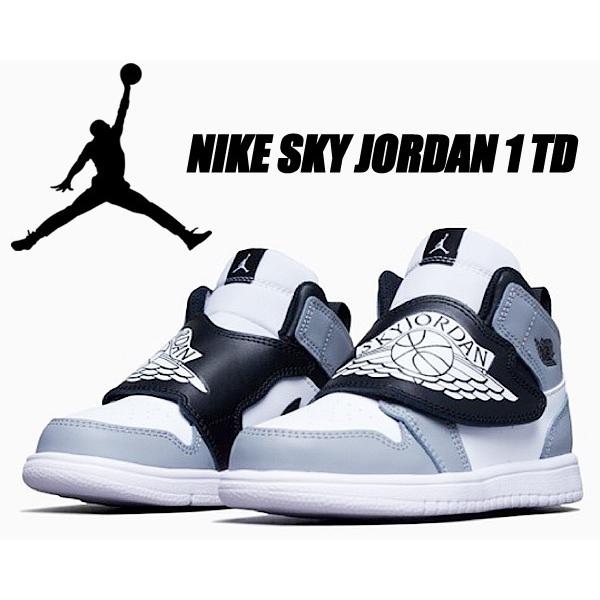 Jordan NIKE SKY JORDAN 1(TD) white/black-particle grey bq7196-102