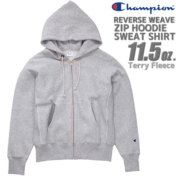 Champion zip up hoodie grey discount