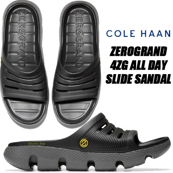 COLE HAAN ZEROGRAND 4ZG ALL DAY SLIDE SANDAL BLACK/DK GULL
