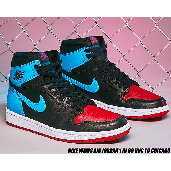 Jordan NIKE WMNS AIR JORDAN 1 HI OG UNC TO CHICAGO black/dk