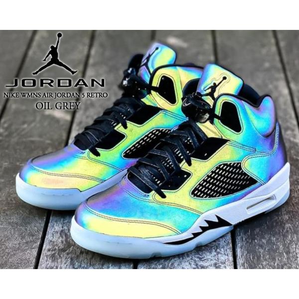 Jordan NIKE WMNS AIR JORDAN 5 RETRO IRIDESCENT OIL GREY oil