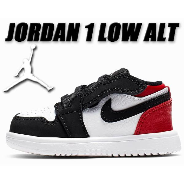 エア ジョーダン 1 NIKE JORDAN LOW ALT(TD) white/black-gym red