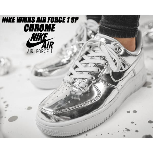 NIKE（ナイキ） NIKE WMNS AIR FORCE 1 SP chrome/metallic silver-wht