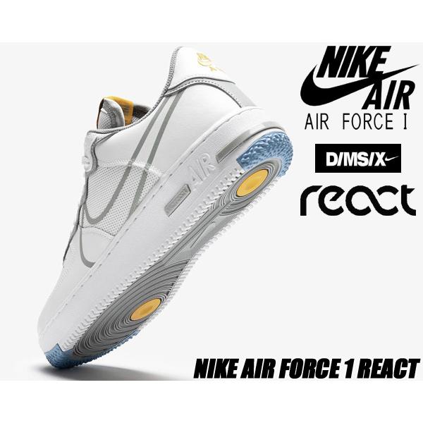 NIKE（ナイキ） NIKE AIR FORCE 1 REACT white/lt smoke grey ct1020
