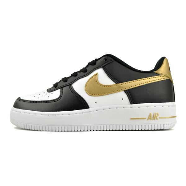 エア フォース 1 NIKE AIR FORCE 1(GS) blk/metallic gold-blk ct3839