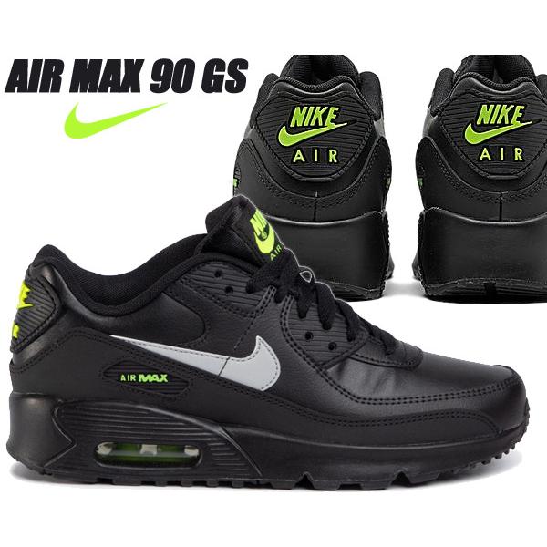 NIKE AIR MAX 90 GS black/lt smoke grey-volt cv9608-001 NIKE AIR MAX 90 GS black/lt smoke grey-volt cv9608-001
