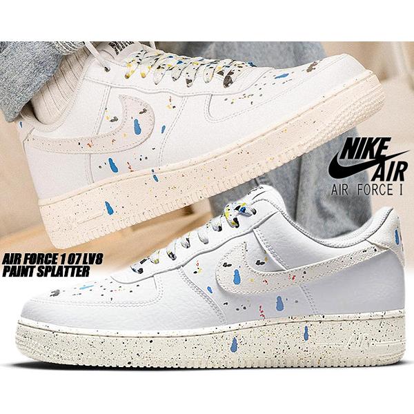 NIKE（ナイキ） NIKE AIR FORCE 1 07 LV8 PAINT SPLATTER white/white