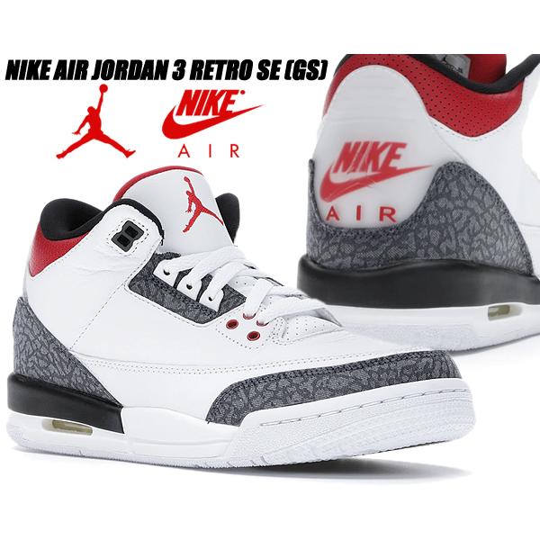 Jordan NIKE AIR JORDAN 3 RETRO SE (GS) white/fire red-black cz6634