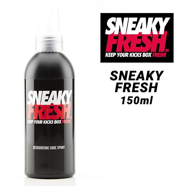 SNEAKY FRESH 150ml d0040004 消臭スプレースニーキーは、2013年に英国で設立されたスニーカーケア製品ブランド。感度の高いスニーカーコレクターを中心に人気を博しています。スニーキーフレッシュ靴の臭いやバクテリアを取...