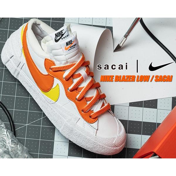 ブレーザー NIKE BLAZER LOW / SACAI white/magma orange-wht