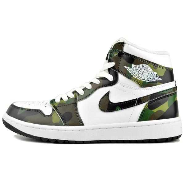 NIKE AIR JORDAN 1 HIGH GOLF legion green/white-black dq0660-300 ナイキ エアジョーダン 1 ハイ ゴルフ ゴルフシューズ スパイクレス カモフラ