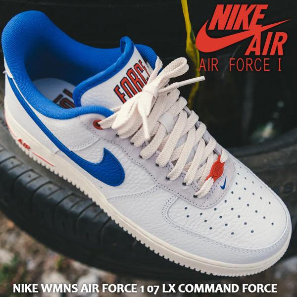 NIKE WMNS AIR FORCE 1 07 LX COMMAND FORCE summit white/hyper royal  dr0148-100 ナイキ ウィメンズ エアフォース 1 07 ラックス レディース コマンドフォース