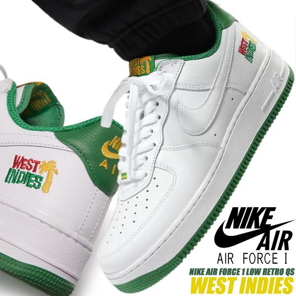 NIKE AIR FORCE 1 LOW RETRO QS WEST INDIES white/wht-classic green