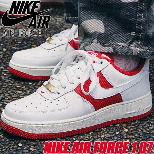 NIKE AIR FORCE 1 07 sail/sail-university red fn7439-133 ナイキ